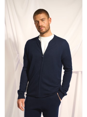 Just Cashmere Kaszmirowy kardigan "Polnoon" w kolorze granatowym