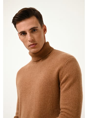 Just Cashmere Kaszmirowy golf "Sacha" w kolorze karmelowym