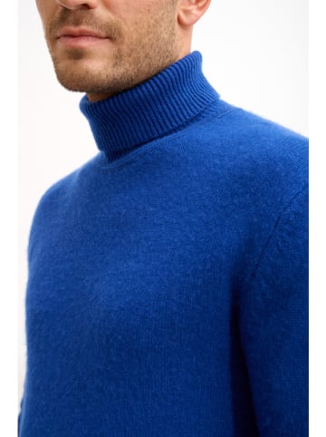 Just Cashmere Kasjmieren coltrui "Sacha" blauw
