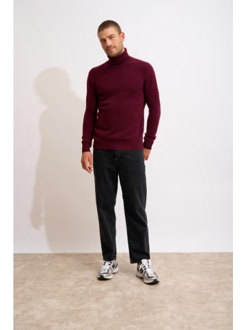 Just Cashmere Kaszmirowy golf "Sacha" w kolorze bordowym