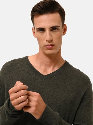 Just Cashmere Kaschmir-Pullover "Walt" in Dunkelgrün
