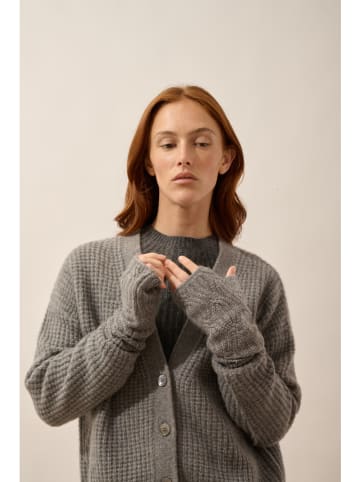 Just Cashmere Kasjmieren armstulpen "Bale" grijs