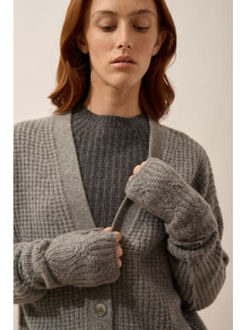 Just Cashmere Kaszmirowe mankiety "Bale" w kolorze szarym