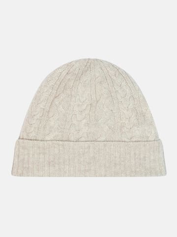 Just Cashmere Kaszmirowa czapka "Cleo" w kolorze kremowym