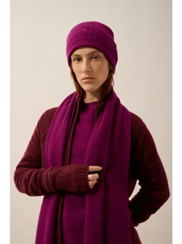 Just Cashmere Kaszmirowa czapka "Cleo" w kolorze bordowym