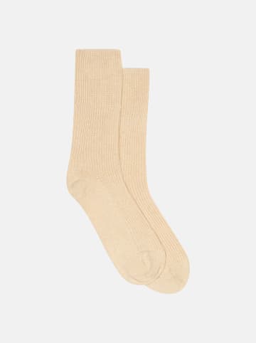 Perfect Cashmere Kaszmirowe skarpety "Dayaya" w kolorze beżowym