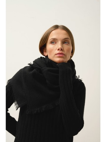 Perfect Cashmere Kaschmir-Schal "Huacho" in Schwarz - (L)100 x (B)90 cm