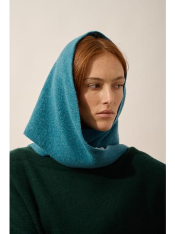 Just Cashmere Kaszmirowy szal "Lima" w kolorze błękitnym