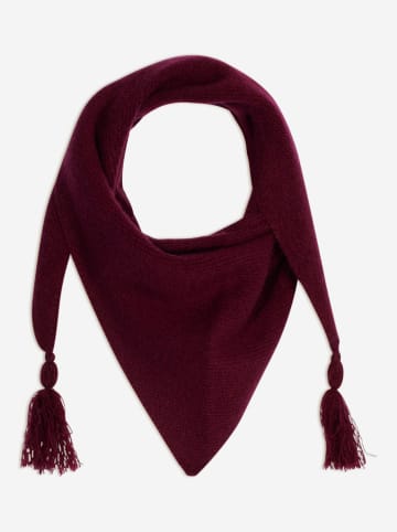 Just Cashmere Kaszmirowy szal "Lima" w kolorze bordowym