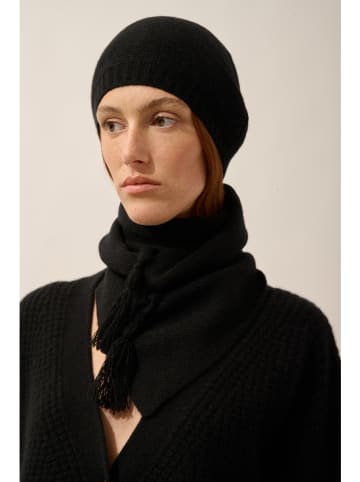 Just Cashmere Kaszmirowy szal "Lima" w kolorze czarnym