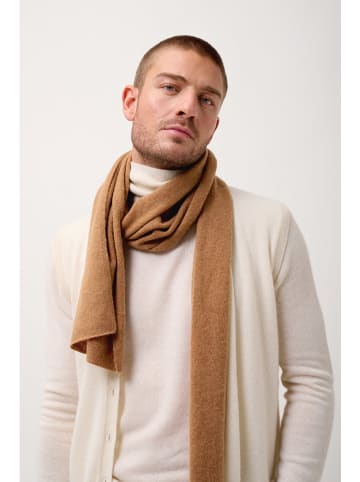 Perfect Cashmere Kaschmir-Schal "Spencer" in Hellbraun - (L)200 x (B)30 cm