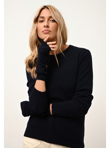 Just Cashmere Kaszmirowe mankiety "Zoe" w kolorze granatowym