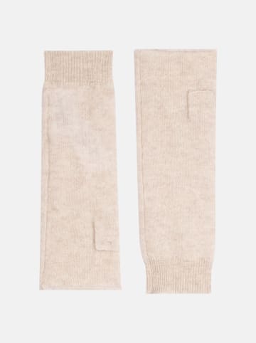 Perfect Cashmere Kaszmirowe mankiety "Zoe" w kolorze beżowym