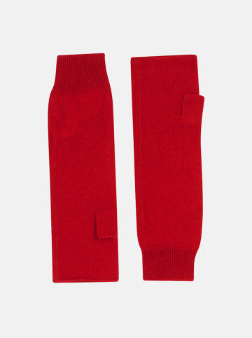 Just Cashmere Kaszmirowe mankiety "Zoe" w kolorze czerwonym