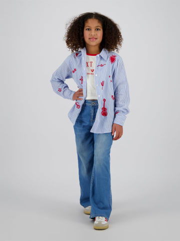 Vingino Blouse "Lotta" lichtblauw/wit