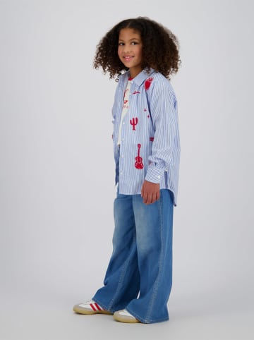 Vingino Koszula "Lotta" w kolorze błękitno-białym