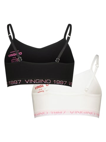 Vingino 2-delige set: bügellose BHs wit/zwart