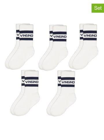 Vingino 5er-Set: Socken in Weiß/ Schwarz
