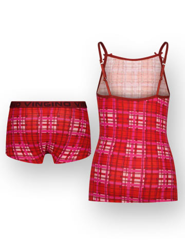 Vingino 2-delige ondergoedset rood/roze