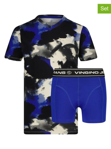 Vingino 2tlg. Wäscheset in Blau/ Schwarz