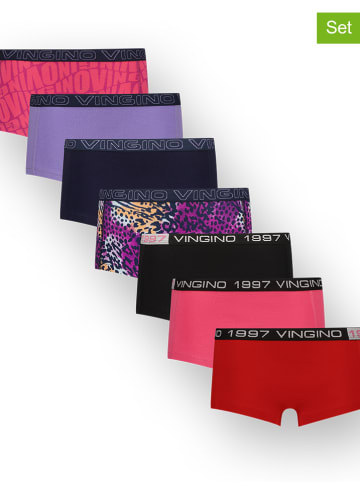 Vingino 7-delige set: boxershorts zwart/paars/roze