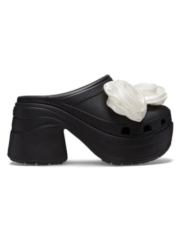 Crocs Clogs "Siren Rosette" in Schwarz/ Weiß