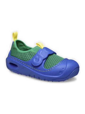 Crocs Slippersy "Swiftwater Splash" w kolorze zielono-niebieskim