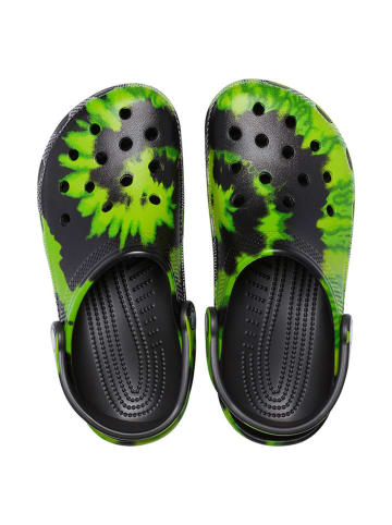 Crocs Chodaki "Classic Tie Dye" w kolorze czarno-zielonym