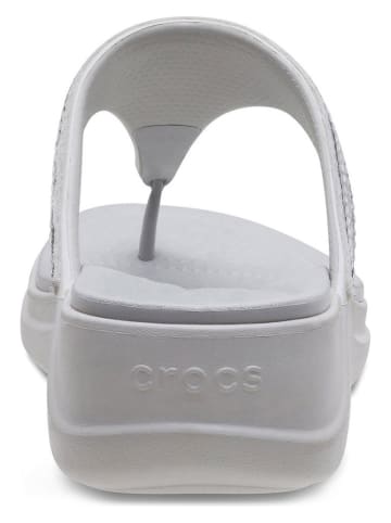 Crocs Teenslippers "Boca Sequin Wedge" grijs