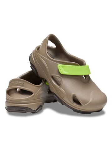 Crocs Instappers "Terrain Fisherman" kaki/citroengroen