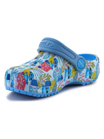 Crocs Chodaki "Classic" w kolorze niebieskim ze wzorem
