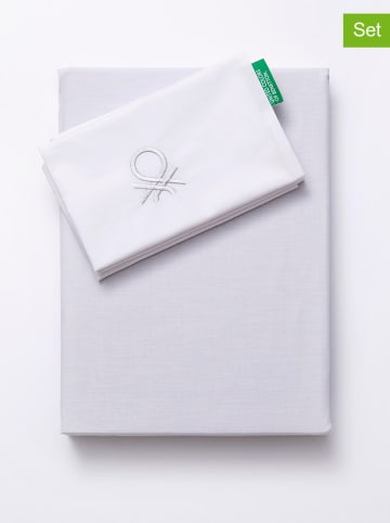 Benetton 2-częściowy komplet pościeli w kolorze białym