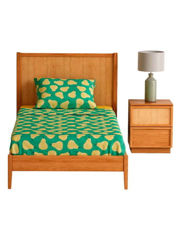 Benetton 3tlg. Bettwäsche-Set in Grün/ Gelb