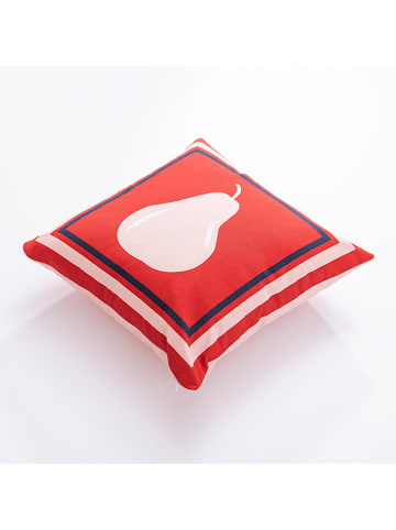 Benetton Kussen rood/lichtroze - (L)40 x (B)40 cm