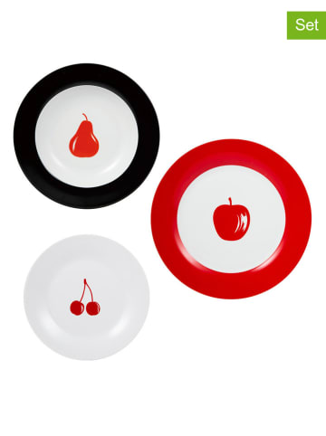 Benetton 12-delig tafelservies wit/rood/zwart