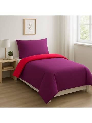 Benetton 3tlg. Bettwäsche-Set in Lila/ Pink