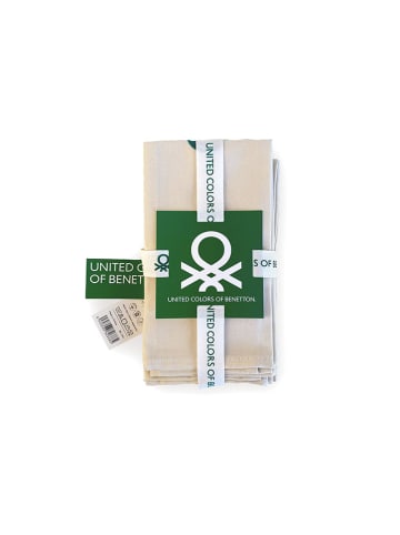 Benetton 4-delige set: placemats crème/groen - (L)35 x (B)45 cm