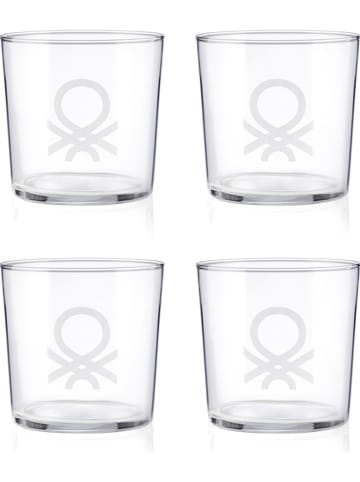 Benetton 22-częściowy zestaw naczyń w kolorze biało-czarnym