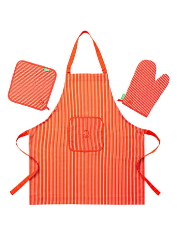 Benetton 4-częściowy zestaw kuchenny w kolorze zielono-czerwonym