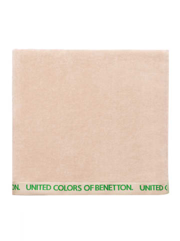 Benetton 2-delige set: strandlakens beige.blauw