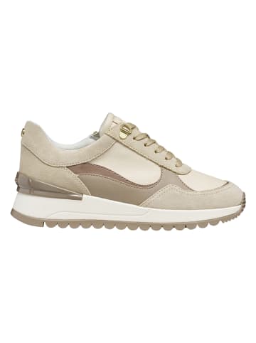 Geox Skórzane sneakersy "Desya" w kolorze beżowym