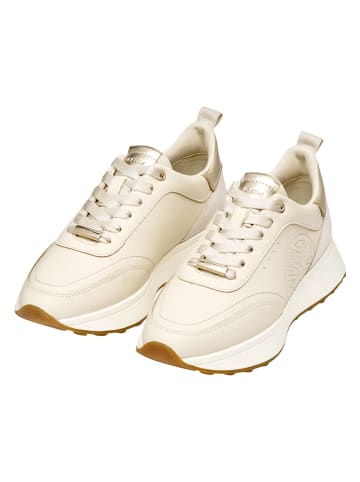 Geox Skórzane sneakersy "Amabel" w kolorze kremowym