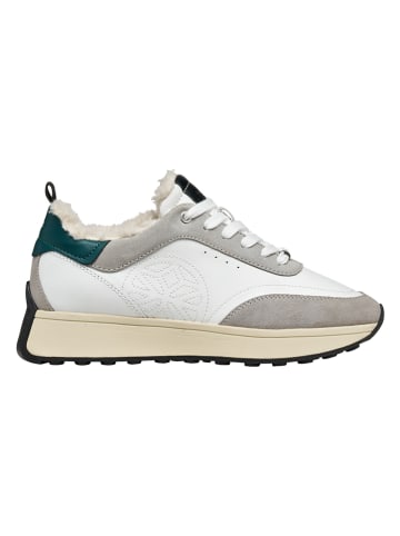 Geox Skórzane sneakersy "Amabel" w kolorze biało-szarym