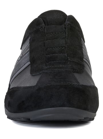 Geox Leder-Sneakers "Wells" in Schwarz