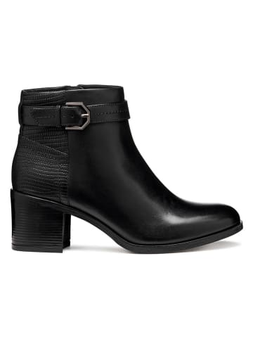 Geox Leder-Stiefeletten "New Asheel" in Schwarz