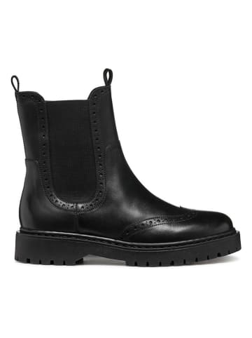 Geox Leder-Chelsea-Boots "Bleyze" in Schwarz