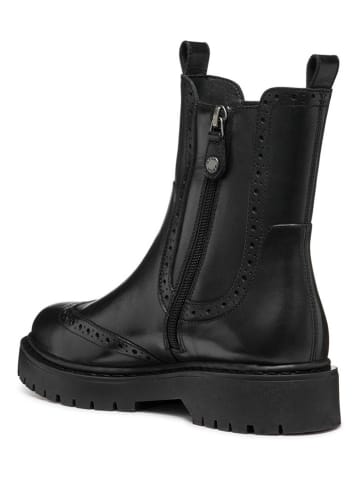 Geox Leder-Chelsea-Boots "Bleyze" in Schwarz