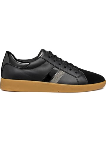 Geox Skórzane sneakersy "Meleda" w kolorze czarnym
