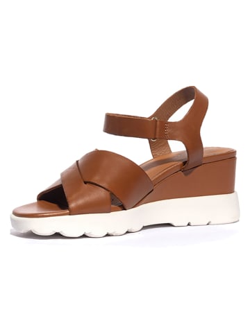 Geox Leren sleehaksandalen "Spherica EC6" lichtbruin