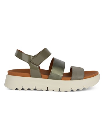Geox Leder-Sandalen "Xand 2.1S" in Khaki